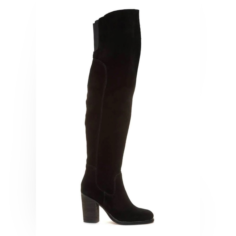 Kelsi Dagger Logan Black Over The Knee Suede Boot